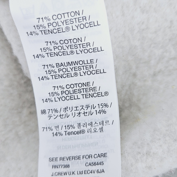 J. Crew Oversized Boyfriend Hoodie Sweatshirt — Heathered Gray S - Picture 7 of 8